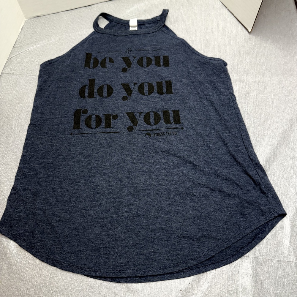 District Perfect Tri Tank Top Womens M Be You Do You Navy - Picture 1 of 8